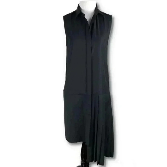 Oak Womens dress size S black wool blend asymmetrical minimalist utilitarian - Picture 1 of 10